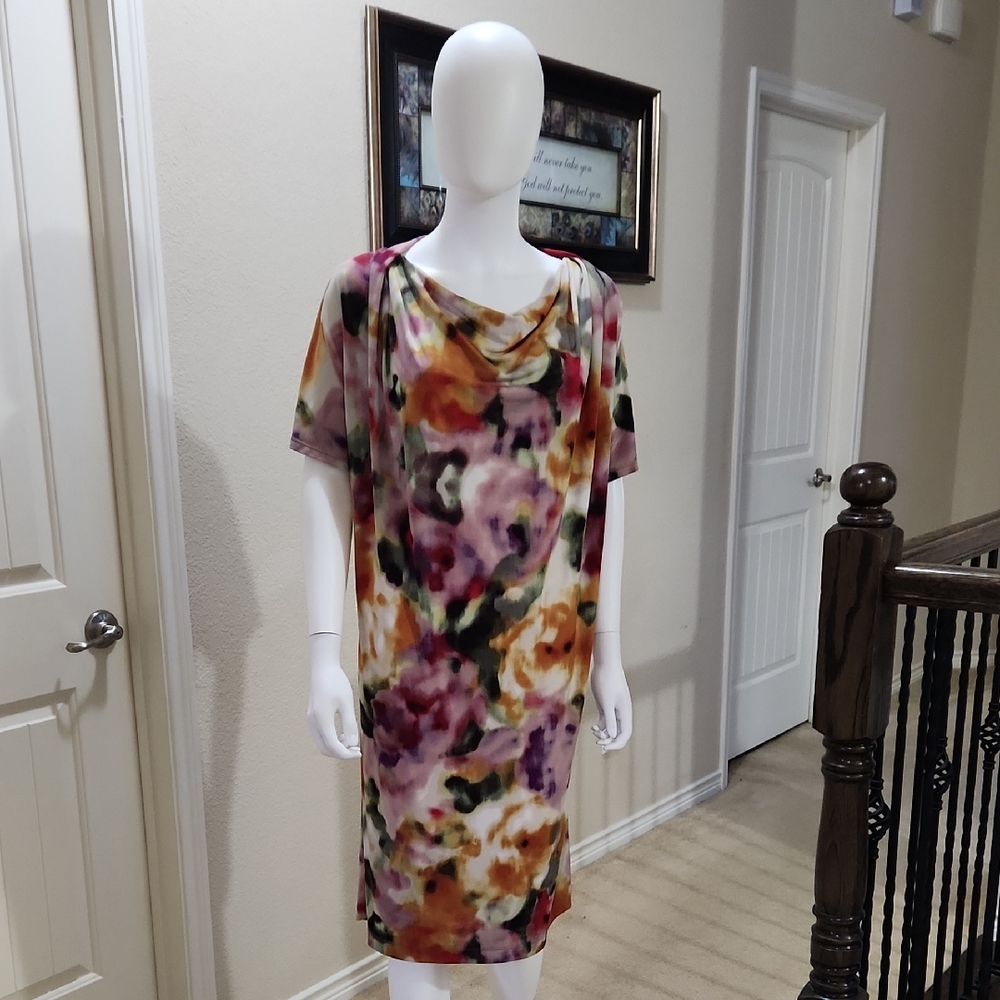 Calvin Klein Floral Midi Dress - Multicolor